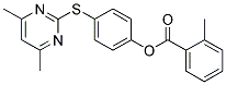 2-METHYLBENZOIC ACID, 4-[(4,6-DIMETHYLPYRIMIDIN-2-YL)THIO]PHENYL ESTER Struktur