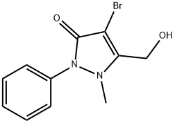 4-BROMO-3-(HYDROXYMETHYL)-2-METHYL-1-PHENYL-3-PYRAZOLIN-5-ONE Struktur