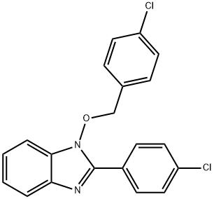 1-[(4-CHLOROBENZYL)OXY]-2-(4-CHLOROPHENYL)-1H-1,3-BENZIMIDAZOLE Struktur