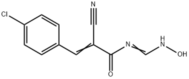 3-(4-CHLOROPHENYL)-2-CYANO-N-[(HYDROXYIMINO)METHYL]ACRYLAMIDE Struktur