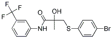 (R)-3-(4-BROMOPHENYLTHIO)-2-HYDROXY-2-METHYL-N-[3-(TRIFLUOROMETHYL)PHENYL]PROPANAMIDE Struktur