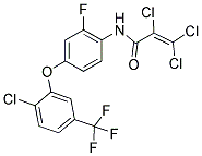 N1-(4-[2-CHLORO-5-(TRIFLUOROMETHYL)PHENOXY]-2-FLUOROPHENYL)-2,3,3-TRICHLOROACRYLAMIDE Struktur