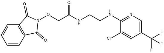 N-(2-([3-CHLORO-5-(TRIFLUOROMETHYL)-2-PYRIDINYL]AMINO)ETHYL)-2-[(1,3-DIOXO-1,3-DIHYDRO-2H-ISOINDOL-2-YL)OXY]ACETAMIDE Struktur