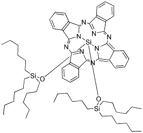 SILICON(IV) PHTHALOCYANINE BIS(TRIHEXYLSILYLOXIDE) Struktur