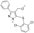 (5-[(2,6-DICHLOROPHENYL)SULFANYL]-1-METHYL-3-PHENYL-1H-PYRAZOL-4-YL)METHYL METHYL ETHER Struktur