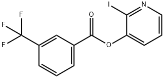 2-IODO-3-PYRIDINYL 3-(TRIFLUOROMETHYL)BENZENECARBOXYLATE Struktur