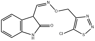 2-OXO-3-INDOLINECARBALDEHYDE O-[(5-CHLORO-1,2,3-THIADIAZOL-4-YL)METHYL]OXIME Struktur