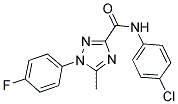 N-(4-CHLOROPHENYL)-1-(4-FLUOROPHENYL)-5-METHYL-1H-1,2,4-TRIAZOLE-3-CARBOXAMIDE Struktur