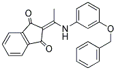 2-(((3-(PHENYLMETHOXY)PHENYL)AMINO)ETHYLIDENE)INDANE-1,3-DIONE Struktur