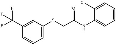 N-(2-CHLOROPHENYL)-2-([3-(TRIFLUOROMETHYL)PHENYL]SULFANYL)ACETAMIDE Struktur