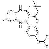 2,10-DIAZA-9-(4-(DIFLUOROMETHOXY)PHENYL)-5,5,13-TRIMETHYLTRICYCLO[9.4.0.0(3,8)]PENTADECA-1(11),3(8),12,14-TETRAEN-7-ONE Struktur