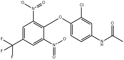 N-(3-CHLORO-4-[2,6-DINITRO-4-(TRIFLUOROMETHYL)PHENOXY]PHENYL)ACETAMIDE Struktur