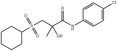 N-(4-CHLOROPHENYL)-3-(CYCLOHEXYLSULFONYL)-2-HYDROXY-2-METHYLPROPANAMIDE Struktur