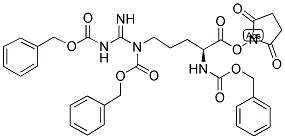 N-ALPHA,NG,NG-TRI-CBZ-L-ARGININE N-HYDROXYSUCCINIMIDE ESTER Struktur