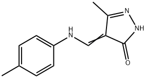 5-METHYL-4-(4-TOLUIDINOMETHYLENE)-2,4-DIHYDRO-3H-PYRAZOL-3-ONE Struktur