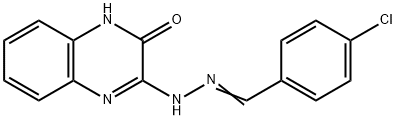 4-CHLOROBENZENECARBALDEHYDE N-(3-OXO-3,4-DIHYDRO-2-QUINOXALINYL)HYDRAZONE Struktur