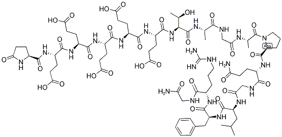 PYR-GLU-GLU-GLU-GLU-GLU-THR-ALA-GLY-ALA-PRO-GLN-GLY-LEU-PHE-ARG-GLY-NH2 Struktur