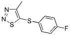 4-FLUOROPHENYL 4-METHYL-1,2,3-THIADIAZOL-5-YL SULFIDE Struktur