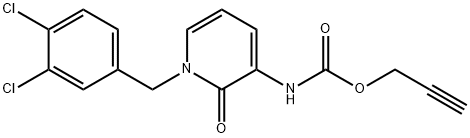 2-PROPYNYL N-[1-(3,4-DICHLOROBENZYL)-2-OXO-1,2-DIHYDRO-3-PYRIDINYL]CARBAMATE Struktur