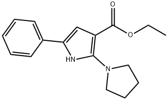 ETHYL 5-PHENYL-2-(1-PYRROLIDINYL)-1H-PYRROLE-3-CARBOXYLATE Struktur