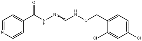 N-[(2,4-DICHLOROBENZYL)OXY]-N'-ISONICOTINOYLHYDRAZONOFORMAMIDE Struktur