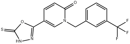 5-(5-SULFANYL-1,3,4-OXADIAZOL-2-YL)-1-[3-(TRIFLUOROMETHYL)BENZYL]-2(1H)-PYRIDINONE Struktur