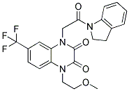 2,3-DIHYDRO[[1-(2-METHOXYETHYL)-6-(TRIFLUOROMETHYL)-2,3(1H,4H)-QUINOXALENEDION-4-YL]ACETYL]-(1H)-INDOLE Struktur