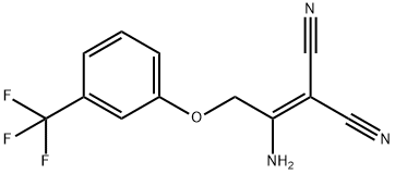 2-(1-AMINO-2-[3-(TRIFLUOROMETHYL)PHENOXY]ETHYLIDENE)MALONONITRILE Struktur