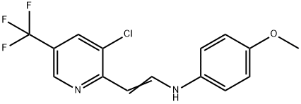 N-(2-[3-CHLORO-5-(TRIFLUOROMETHYL)-2-PYRIDINYL]VINYL)-4-METHOXYANILINE Struktur