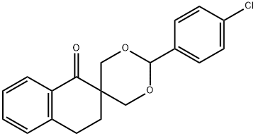 2,2-BIS(HYDROXYMETHYL)-3,4-DIHYDRO-1(2H)-NAPTHALENONE-4-CHLOROBENZALDEHYDE ACETAL Struktur