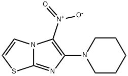 5-NITRO-6-PIPERIDINOIMIDAZO[2,1-B][1,3]THIAZOLE Struktur