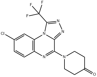 1-[8-CHLORO-1-(TRIFLUOROMETHYL)[1,2,4]TRIAZOLO[4,3-A]QUINOXALIN-4-YL]TETRAHYDRO-4(1H)-PYRIDINONE Struktur