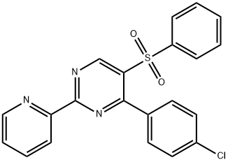 4-(4-CHLOROPHENYL)-2-(2-PYRIDINYL)-5-PYRIMIDINYL PHENYL SULFONE Struktur