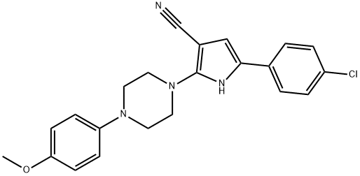 5-(4-CHLOROPHENYL)-2-[4-(4-METHOXYPHENYL)PIPERAZINO]-1H-PYRROLE-3-CARBONITRILE Struktur