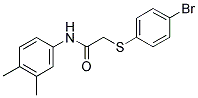 2-[(4-BROMOPHENYL)SULFANYL]-N-(3,4-DIMETHYLPHENYL)ACETAMIDE Struktur