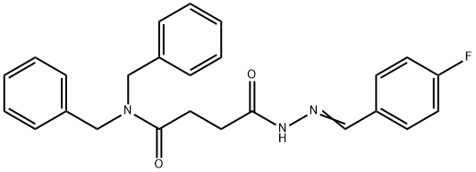 N,N-DIBENZYL-4-(2-[(4-FLUOROPHENYL)METHYLENE]HYDRAZINO)-4-OXOBUTANAMIDE Struktur