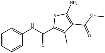 2-AMINO-4-METHYL-5-PHENYLCARBAMOYL-THIOPHENE-3-CARBOXYLIC ACID METHYL ESTER Struktur