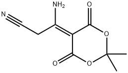 3-AMINO-3-(2,2-DIMETHYL-4,6-DIOXO-1,3-DIOXAN-5-YLIDEN)PROPANENITRILE Struktur