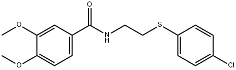 N-(2-[(4-CHLOROPHENYL)SULFANYL]ETHYL)-3,4-DIMETHOXYBENZENECARBOXAMIDE Struktur