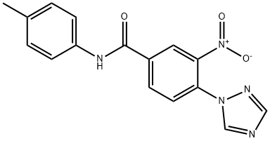 N-(4-METHYLPHENYL)-3-NITRO-4-(1H-1,2,4-TRIAZOL-1-YL)BENZENECARBOXAMIDE Struktur