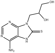 3-(6-AMINO-8-MERCAPTO-PURIN-9-YL)-PROPANE-1,2-DIOL Struktur