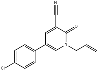 1-ALLYL-5-(4-CHLOROPHENYL)-2-OXO-1,2-DIHYDRO-3-PYRIDINECARBONITRILE Struktur