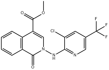 METHYL 2-([3-CHLORO-5-(TRIFLUOROMETHYL)-2-PYRIDINYL]AMINO)-1-OXO-1,2-DIHYDRO-4-ISOQUINOLINECARBOXYLATE Struktur