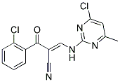 2-(2-CHLOROBENZOYL)-3-[(4-CHLORO-6-METHYLPYRIMIDIN-2-YL)AMINO]ACRYLONITRILE Struktur