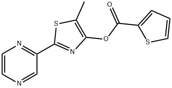 5-METHYL-2-(2-PYRAZINYL)-1,3-THIAZOL-4-YL 2-THIOPHENECARBOXYLATE Struktur