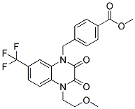 4-[1-(2-METHOXYETHYL)-6-(TRIFLUOROMETHYL)-2,3(1H,4H)-QUINOXALINEDION-4-YLMETHYL]BENZOIC ACID, METHYL ESTER Struktur