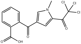 2-([1-METHYL-5-(2,2,2-TRICHLOROACETYL)-1H-PYRROL-3-YL]CARBONYL)BENZENECARBOXYLIC ACID Structure