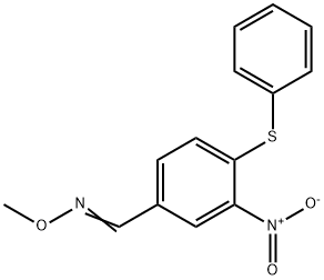 3-NITRO-4-(PHENYLSULFANYL)BENZENECARBALDEHYDE O-METHYLOXIME Struktur