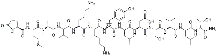 [PGLU16]-VASOACTIVE INTESTINAL PEPTIDE FRAGMENT 16-28 CHICKEN Struktur