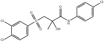 N-(4-CHLOROPHENYL)-3-[(3,4-DICHLOROPHENYL)SULFONYL]-2-HYDROXY-2-METHYLPROPANAMIDE Struktur